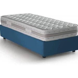 Dmaiell eenpersoonsbed, Opbergbed met stoffen bekleding, 100% Made in Italy, Opening aan de voorkant, inclusief matras van 80×200 cm, Blauw Dmaiell eenpersoonsbed, Opbergbed met stoffen bekleding, 100% Made in Italy, Opening aan de voorkant, inclusief matras van 80×200 cm, Blauw