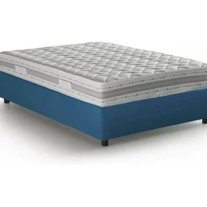Dbamb tweepersoonsbed, Opbergbed met stoffen bekleding, 100% Made in Italy, Opening aan de voorkant, inclusief matras van 120×190 cm, Blauw Dbamb tweepersoonsbed, Opbergbed met stoffen bekleding, 100% Made in Italy, Opening aan de voorkant, inclusief matras van 120×190 cm, Blauw