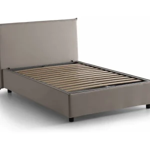 Dacer tweepersoonsbed, opbergbed met stoffen bekleding, 100% Made in Italy, opening aan de voorkant, geschikt voor matras 120×190 cm, duifgrijs