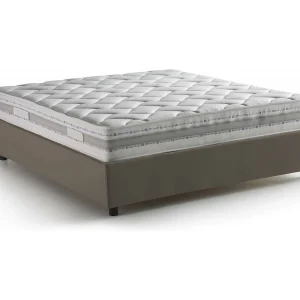 Dast tweepersoonsbed, Opbergbed met bekleding van eco-leer, 100% Made in Italy, Opening aan de voorkant, inclusief matras van 160×200 cm, Taupe Dast tweepersoonsbed, Opbergbed met bekleding van eco-leer, 100% Made in Italy, Opening aan de voorkant, inclusief matras van 160×200 cm, Taupe