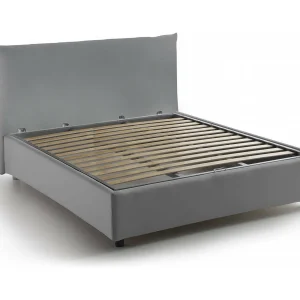 Dlevant tweepersoonsbed, opbergbed met stoffen bekleding, 100% Made in Italy, opening aan de voorzijde, geschikt voor matras 120×190 cm, grijs Dlevant tweepersoonsbed, opbergbed met stoffen bekleding, 100% Made in Italy, opening aan de voorzijde, geschikt voor matras 120×190 cm, grijs