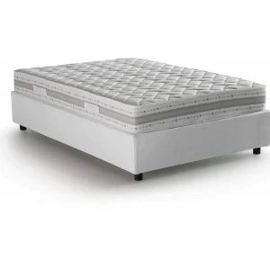 Ddibar tweepersoonsbed, opbergbed met stoffen bekleding, 100% Made in Italy, zijopening, inclusief matras 120×190 cm, Wit Ddibar tweepersoonsbed, opbergbed met stoffen bekleding, 100% Made in Italy, zijopening, inclusief matras 120×190 cm, Wit