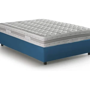 Ddurant tweepersoonsbed, Opbergbed met stoffen bekleding, 100% Made in Italy, Opening aan de voorzijde, inclusief matras van 140×200 cm, Blauw Ddurant tweepersoonsbed, Opbergbed met stoffen bekleding, 100% Made in Italy, Opening aan de voorzijde, inclusief matras van 140×200 cm, Blauw