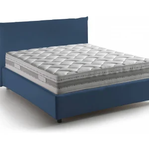 Dbranc tweepersoonsbed, opbergbed met stoffen bekleding, 100% Made in Italy, opening aan de voorkant, inclusief matras van 120×190 cm, Blauw Dbranc tweepersoonsbed, opbergbed met stoffen bekleding, 100% Made in Italy, opening aan de voorkant, inclusief matras van 120×190 cm, Blauw