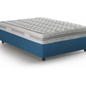 Dcacac tweepersoonsbed, Opbergbed met stoffen bekleding, 100% Made in Italy, Opening aan de voorkant, inclusief matras 160×190 cm, Blauw Dcacac tweepersoonsbed, Opbergbed met stoffen bekleding, 100% Made in Italy, Opening aan de voorkant, inclusief matras 160×190 cm, Blauw