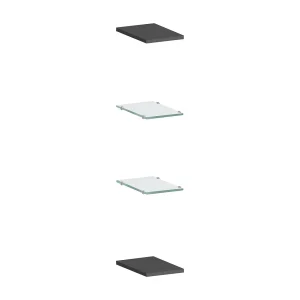 Dcocett plank, Open planken, 100% Made in Italy, 20x27h2 cm, Antraciet Dcocett plank, Open planken, 100% Made in Italy, 20x27h2 cm, Antraciet