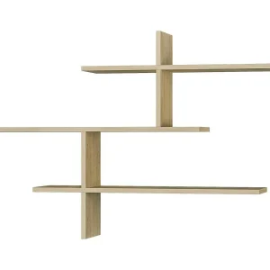 Dpjac Plank, Plank, Wandplank, Multifunctionele Rekken, 123x22h81 cm, Eiken