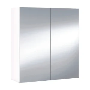 Dfus Badkamer Wandkast, Badkamerkast, Hangkast, Glanzend wit, 60x21h65 – 2 deuren cm