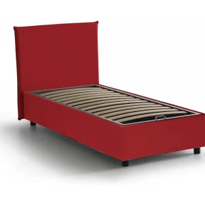 Dapuzz eenpersoonsbed, Opbergbed met stoffen bekleding, 100% Made in Italy, Opening aan de voorkant, geschikt voor matras van 80×190 cm, Rood Dapuzz eenpersoonsbed, Opbergbed met stoffen bekleding, 100% Made in Italy, Opening aan de voorkant, geschikt voor matras van 80×190 cm, Rood