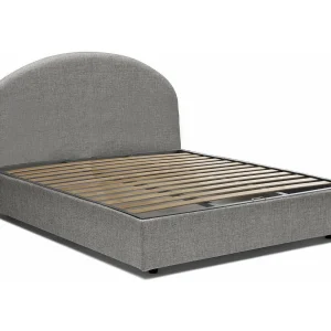 Dbonade tweepersoonsbed, Opbergbed met stoffen bekleding, 100% Made in Italy, Opening aan de voorkant, geschikt voor matras 160×190 cm, Grijs