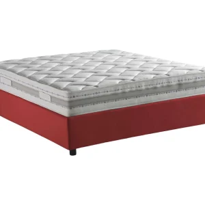 Ddurant tweepersoonsbed, Opbergbed met stoffen bekleding, 100% Made in Italy, Opening aan de voorkant, inclusief matras van 140×200 cm, Rood Ddurant tweepersoonsbed, Opbergbed met stoffen bekleding, 100% Made in Italy, Opening aan de voorkant, inclusief matras van 140×200 cm, Rood