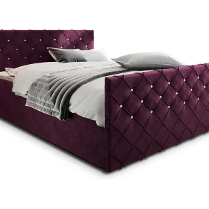 Boxspringbed MANDI 180×200 cm Set met hoofdbord, bedbodem en matras, Rood Boxspringbed MANDI 180×200 cm Set met hoofdbord, bedbodem en matras, Rood