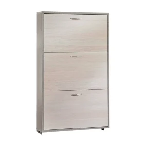 Dferrari schoenenrek, Multifunctioneel entreemeubilair met 3 vouwdeuren, Moderne schoenenkast, 100% Made in Italy, 67x18h112 cm, Lariks Dferrari schoenenrek, Multifunctioneel entreemeubilair met 3 vouwdeuren, Moderne schoenenkast, 100% Made in Italy, 67x18h112 cm, Lariks