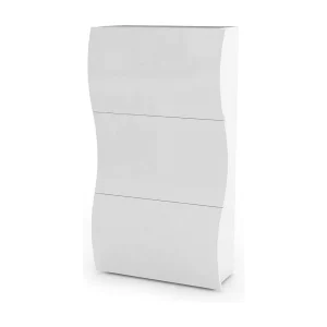 Dgan schoenenrek, Multifunctionele kast met 3 deuren, Ingang schoenenrek, 100% Made in Italy, 71x27h122 cm, Glanzend wit Dgan schoenenrek, Multifunctionele kast met 3 deuren, Ingang schoenenrek, 100% Made in Italy, 71x27h122 cm, Glanzend wit