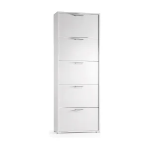 Dgratto schoenenrek, Multifunctioneel entreemeubilair met 5 vouwdeuren, Moderne schoenenkast, 100% Made in Italy, 67x18h184 cm, Wit Dgratto schoenenrek, Multifunctioneel entreemeubilair met 5 vouwdeuren, Moderne schoenenkast, 100% Made in Italy, 67x18h184 cm, Wit