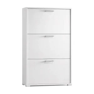 Dferrari schoenenrek, multifunctioneel entreemeubilair met 3 vouwdeuren, moderne schoenenkast, 100% Made in Italy, 67x18h112 cm, Wit Dferrari schoenenrek, multifunctioneel entreemeubilair met 3 vouwdeuren, moderne schoenenkast, 100% Made in Italy, 67x18h112 cm, Wit