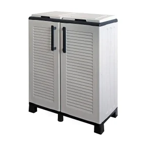 Alistar afvalbak, inhoud 220 (110 per zak) Gemaakt in Italië, 68x37x90h cm lichtgrijs, afvalcontainer, 2 bakken, framekleur zwart Alistar afvalbak, inhoud 220 (110 per zak) Gemaakt in Italië, 68x37x90h cm lichtgrijs, afvalcontainer, 2 bakken, framekleur zwart