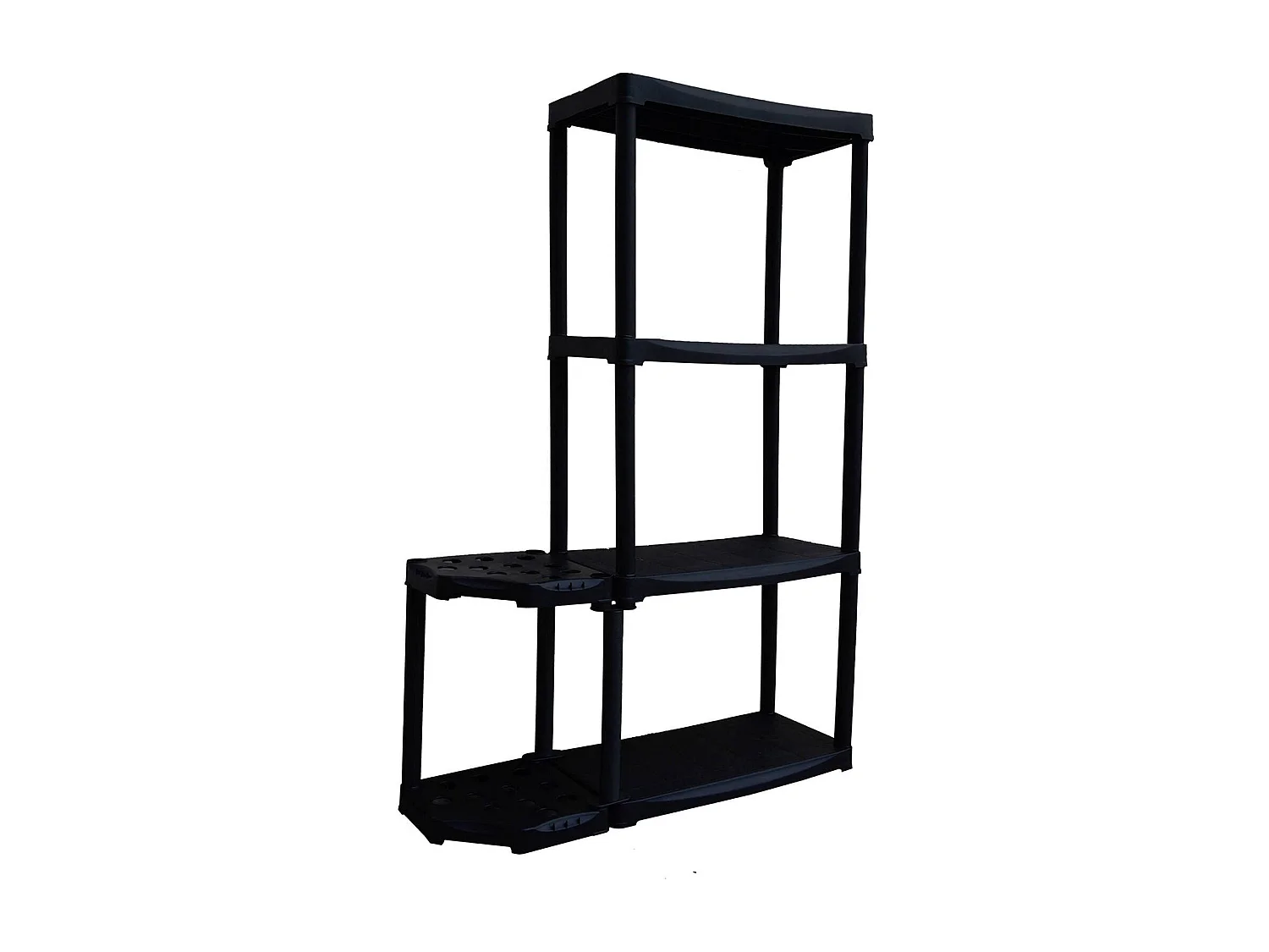 Dallegrett buitengarderobe, Buitenplank, Multifunctionele balkongarderobe met 2 planken, 100% Made in Italy, 89x30h133 cm, Antraciet