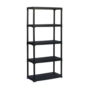 Dammendol-buitenkast, Buitenplank, Multifunctionele balkonkast,Buitenkant, 100% Made in Italy, Antraciet, 90x40h176 cm