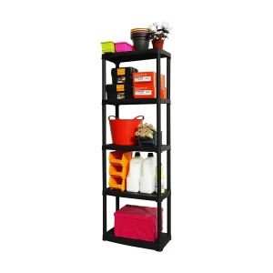 Dammendol Buitenkast, Buitenplank, Multifunctionele Balkonkast, Buitenkast, 100% Made in Italy, Antraciet, 60x30h176 cm