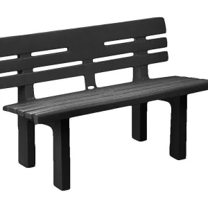 Daltobel buitenbank, Tuinbank uit één stuk, Buitenbank, 100% Made in Italy, 110x52h71 cm, Antraciet