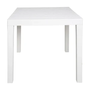 Dmurill buitentafel, Vierkante tuintafel, Vaste salontafel voor binnen en buiten, 100% Made in Italy, 100% Made in Italy, 78x78h72 cm, Wit Dmurill buitentafel, Vierkante tuintafel, Vaste salontafel voor binnen en buiten, 100% Made in Italy, 100% Made in Italy, 78x78h72 cm, Wit