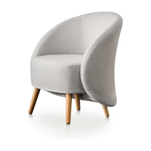 Dabdal fauteuil, Design lounge fauteuil, 100% Made in Italy, Ontspannende fauteuil in gecapitonneerde stof, 70x60h80 cm, Grijs