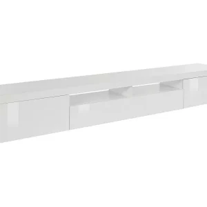 Dconsigl tv-meubel, 3-deurs woonkamer laag dressoir, tv-meubel, 240x40h35 cm, glanzend wit Dconsigl tv-meubel, 3-deurs woonkamer laag dressoir, tv-meubel, 240x40h35 cm, glanzend wit