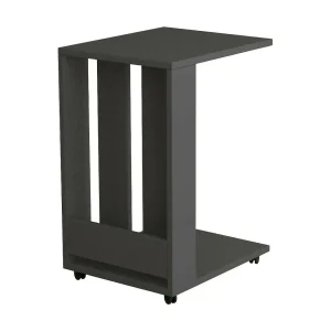Dmanz-saaltafel, koffietafel, banktafel, woonkamerplank, 37x45h60 cm, antraciet