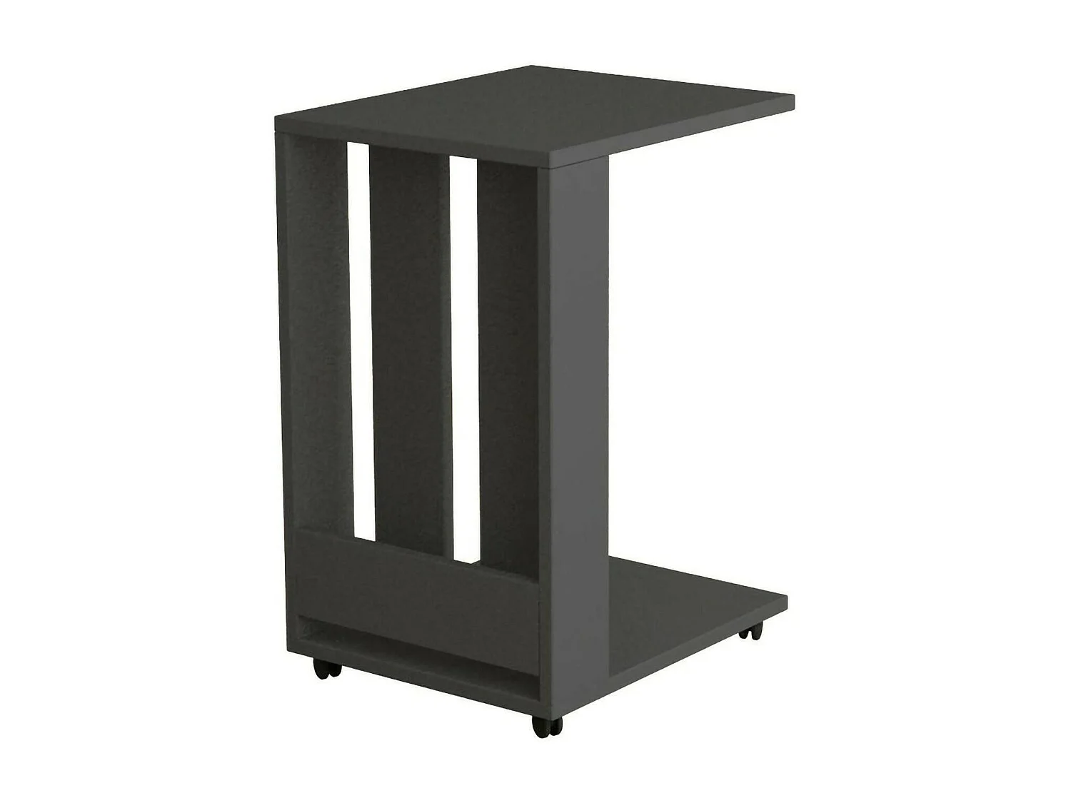 Dmanz-saaltafel, koffietafel, banktafel, woonkamerplank, 37x45h60 cm, antraciet