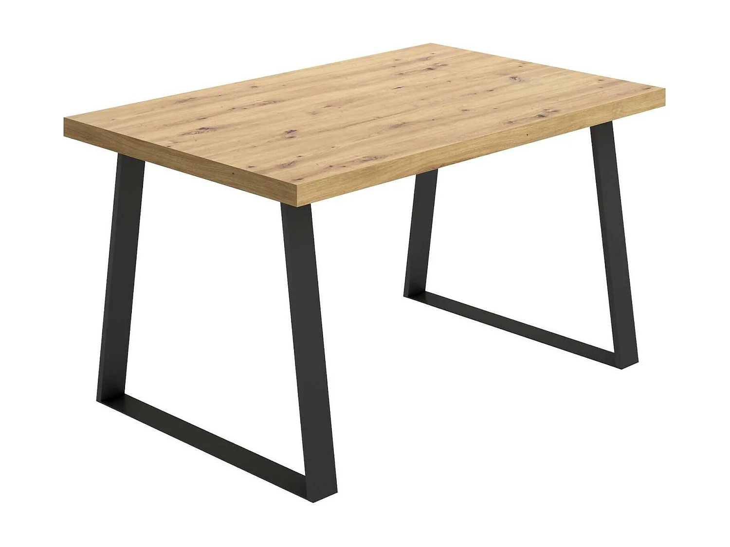 Dmora Vaste Tafel Campello 90x140x75h cm Zwart 8 Personen Rechthoekig, Materiaal: Gelamineerd Hout