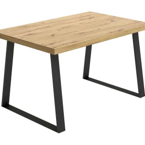 Darrigh vaste tafel, Multifunctionele eettafel, Rechthoekige keuken- of eetkamertafel, 140x90h75 cm, Nodi Eiken Darrigh vaste tafel, Multifunctionele eettafel, Rechthoekige keuken- of eetkamertafel, 140x90h75 cm, Nodi Eiken