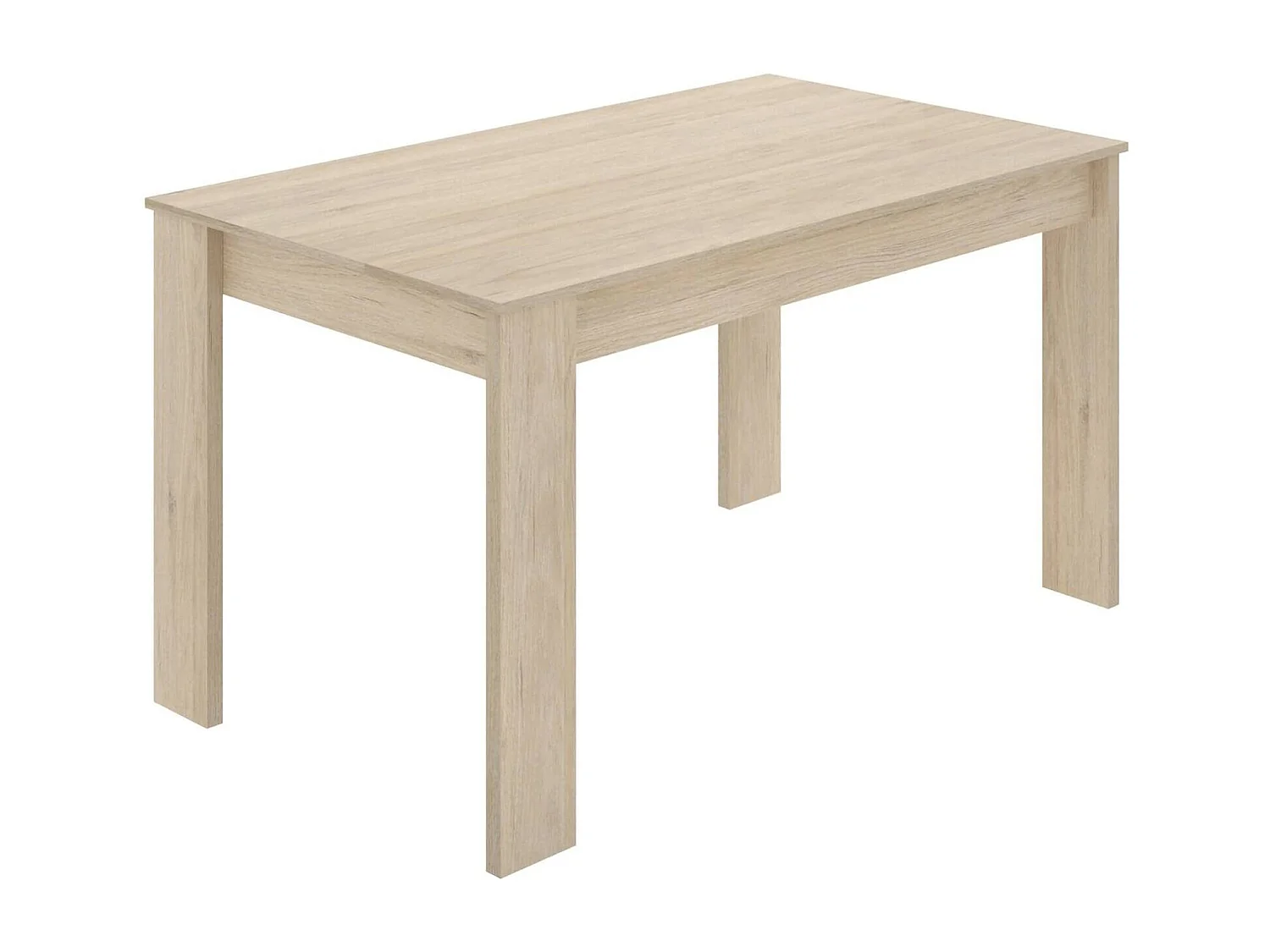Dmora Vast Tafel Censo 81x138,5x77h cm Bruin 6 Personen Rechthoekig, Structuurmateriaal in Veredeld Hout