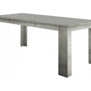 Dkofle uitschuifbare tafel, Uitschuifbare console tot 10 zitplaatsen, Uitschuifbare console 100% Made in Italy, 140/190x90h75 cm, Grijs marmer