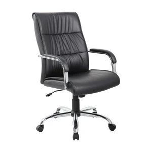 Dagomer bureaustoel, Executive fauteuil met armleuningen, Ergonomische bureaustoel, 69x60h105/115 cm, Zwart Dagomer bureaustoel, Executive fauteuil met armleuningen, Ergonomische bureaustoel, 69x60h105/115 cm, Zwart
