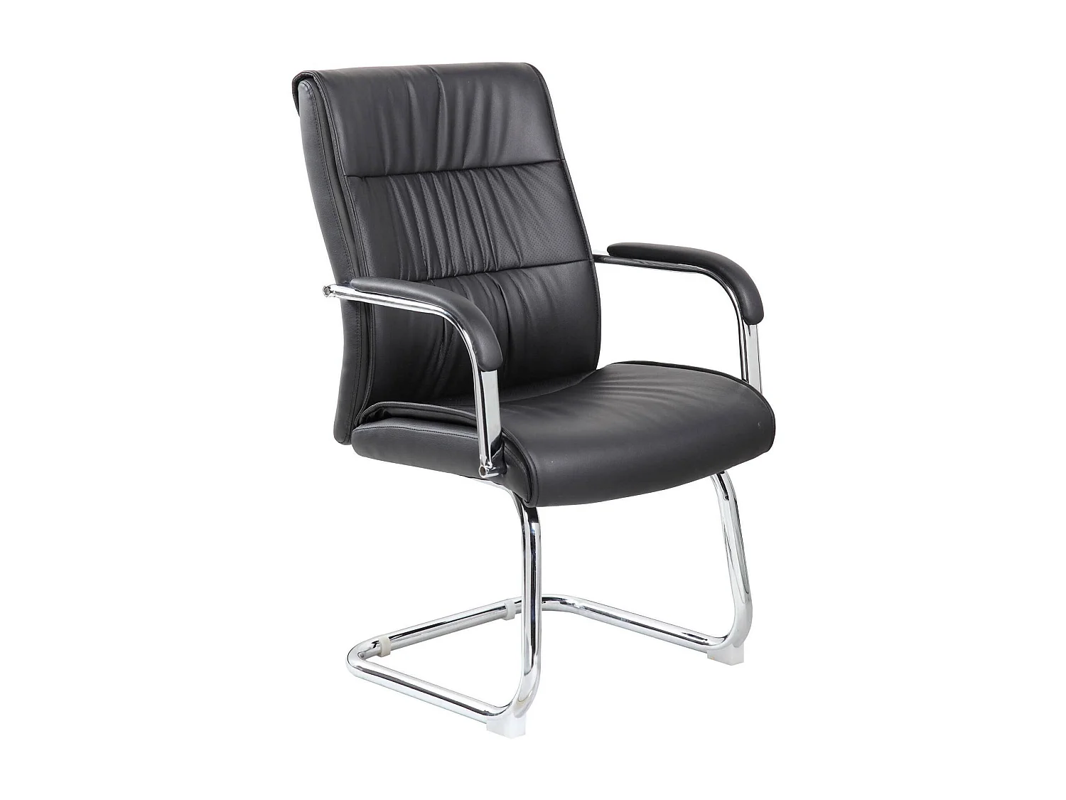 Dmolina bureaustoel, Wachtkamerstoel met armleuningen voor kantoor, Ergonomische wachtstoel, 66x59h98 cm, Zwart