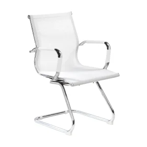 Dgoldon bureaustoel, Kantoorwachtkamerstoel met armleuningen, Ergonomische wachtstoel, 62x54h89 cm, Wit Dgoldon bureaustoel, Kantoorwachtkamerstoel met armleuningen, Ergonomische wachtstoel, 62x54h89 cm, Wit