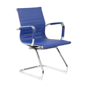 Dfusett bureaustoel, Wachtkamerzitplaats met armleuningen voor kantoor, Ergonomische wachtstoel, 62x54h89 cm, Blauw Dfusett bureaustoel, Wachtkamerzitplaats met armleuningen voor kantoor, Ergonomische wachtstoel, 62x54h89 cm, Blauw