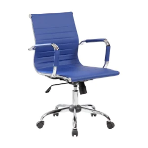 Dluis bureaustoel, Executive fauteuil met armleuningen, Ergonomische bureaustoel, Blauw, 62x54h92/102 cm Dluis bureaustoel, Executive fauteuil met armleuningen, Ergonomische bureaustoel, Blauw, 62x54h92/102 cm