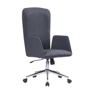 Dgali bureaustoel, Presidentiële fauteuil met armleuningen, Ergonomische directiestoel, 55x56h98/105 cm, Grijs Dgali bureaustoel, Presidentiële fauteuil met armleuningen, Ergonomische directiestoel, 55x56h98/105 cm, Grijs
