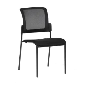Dangor bureaustoel, Gewatteerde wachtkamerstoel voor kantoor, Ergonomische wachtstoel, 58x47h87 cm, Zwart Dangor bureaustoel, Gewatteerde wachtkamerstoel voor kantoor, Ergonomische wachtstoel, 58x47h87 cm, Zwart
