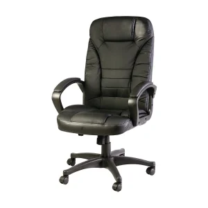 Dcelik bureaustoel, Presidentiële fauteuil met armleuningen, Ergonomische bureaustoel, 70x65h103/114 cm, Zwart Dcelik bureaustoel, Presidentiële fauteuil met armleuningen, Ergonomische bureaustoel, 70x65h103/114 cm, Zwart