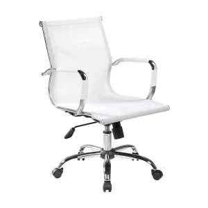 Dfrosi bureaustoel, Executive fauteuil met armleuningen, Ergonomische bureaustoel, Wit, 62x54h92/102 cm Dfrosi bureaustoel, Executive fauteuil met armleuningen, Ergonomische bureaustoel, Wit, 62x54h92/102 cm