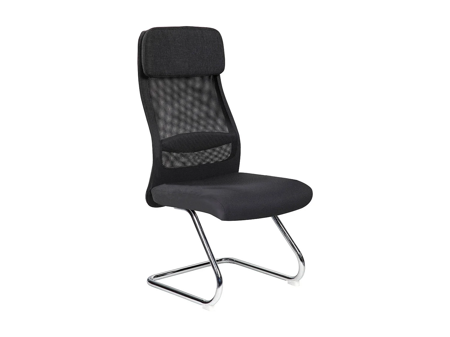 Dlozan bureaustoel, Kantoorwachtkamerzitplaats, Ergonomische wachtstoel, 58x47h105 cm, Zwart