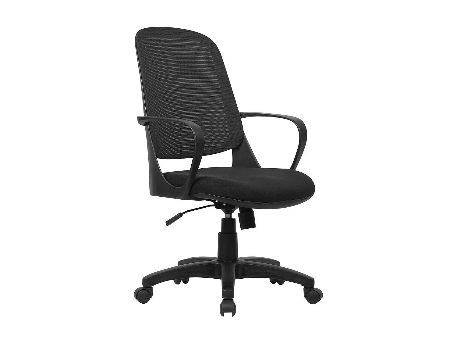 Dbink bureaustoel, Mesh bureaustoel met armleuningen, Ergonomische bureaustoel, 61x60h99/108 cm, Zwart