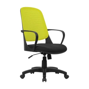 Dbink bureaustoel, Mesh bureaustoel met armleuningen, Ergonomische bureaustoel, 61x60h99/108 cm, Zwart en Geel Dbink bureaustoel, Mesh bureaustoel met armleuningen, Ergonomische bureaustoel, 61x60h99/108 cm, Zwart en Geel