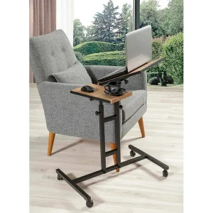 Bureau Cairoli Zwart 67×45.5×87 cm – PC Houder en Opbergruimte