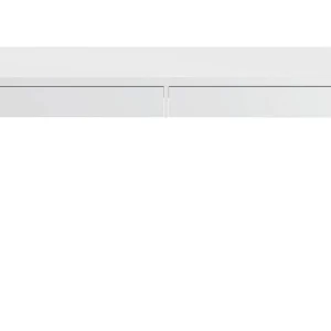 Dfattor Bureau, multifunctioneel omkeerbaar bureau, pc-studeertafel met 2 laden, 138x50h75 cm, wit