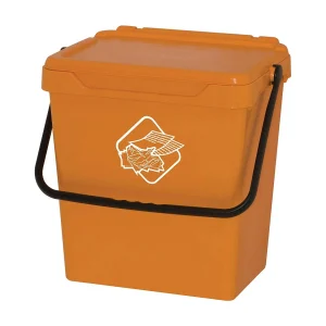 Prullenbak Foscas, inhoud 35 l gemaakt in Italië, 40x31x39h cm geel, afvalcontainer, een afvalbak