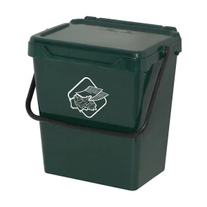 Foscas afvalbak, inhoud 38 l, gemaakt in Italië, 40x31x39h cm groen, afvalcontainer, een prullenbak